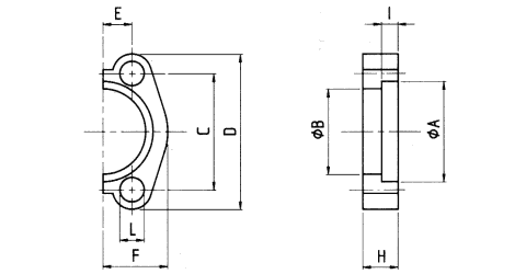 SAE-Flanschhälften - flach